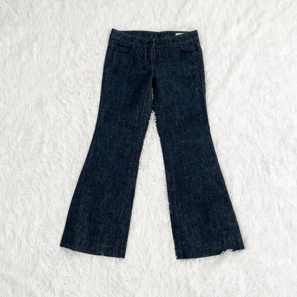 Yves Saint Laurent Flare Denim Jeans in Dark Blue - Picture 2 of 12